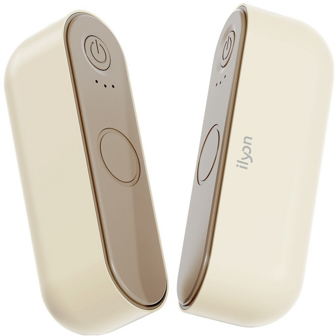 일리온 듀얼 마그네틱 충전식 휴대용 무선 핫팩 손난로, 아이보리