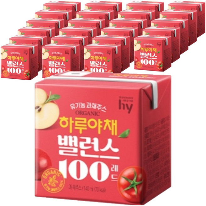 하루야채 밸런스100 레드, 140ml, 24개