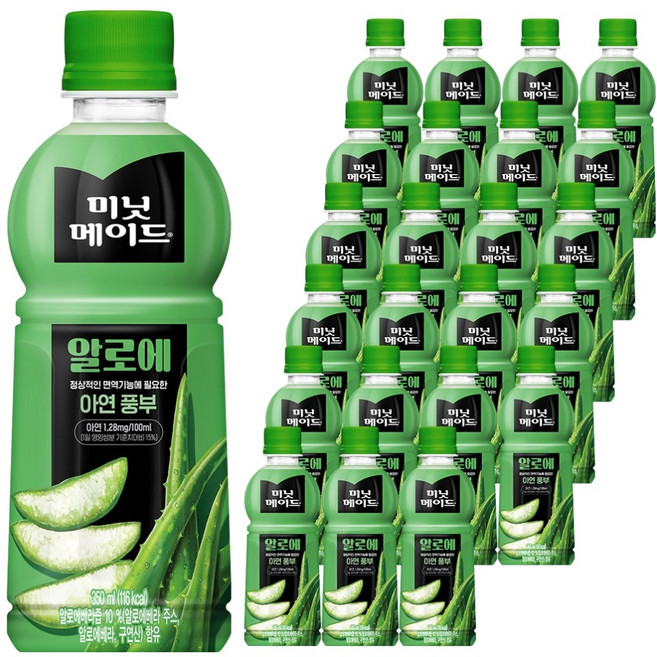 미닛메이드 알로에 주스, 350ml, 24개