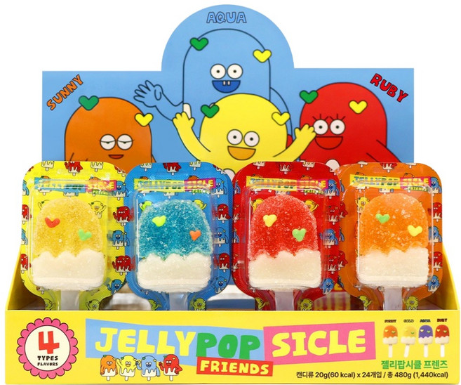 스낵스 젤리팝시클 프렌즈, 20g, 24개