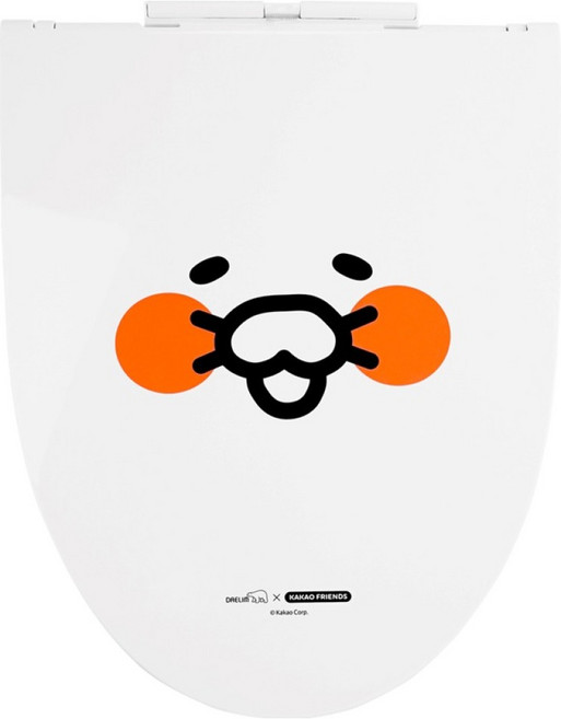 대림바스 카카오프렌즈 초슬림 무소음 변기커버 CHOONSIK, 화이트, 1개