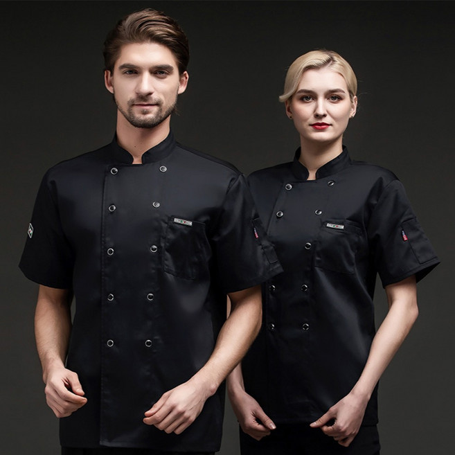 Elsso 男女通用廚房廚師短袖制服