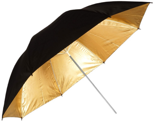 엠브레인 햇빛가림판 촬영우산 110cm, 1개, 블랙골드 반사우산