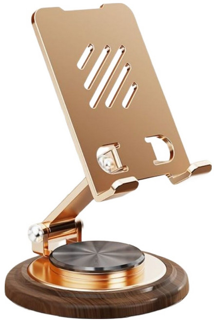 엔베스트 회전 접이식 우드 태블릿 거치대, 골드, 1개, TF-280