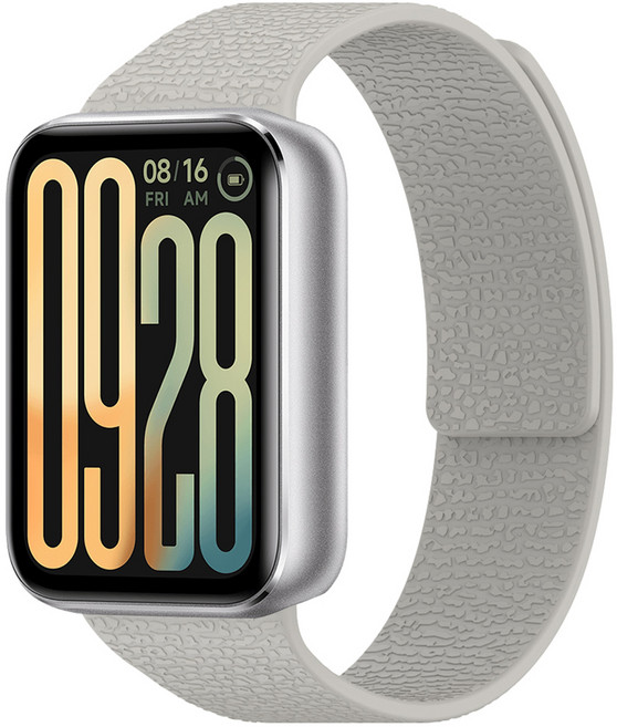 스페이스쉴드 매트 그레인 마그넷 링크 실리콘 스트랩, 그레이, 1개