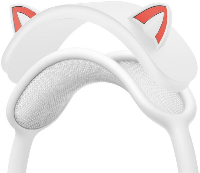 디노 애플 에어맥스 헤드밴드 고양이 커버, 화이트, 1개, Airpods max