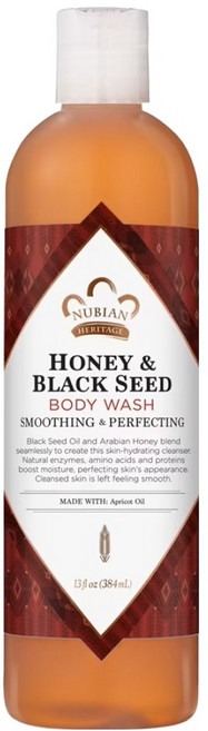 NUBIAN HERITAGE 蜂蜜&黑籽沐浴露, 1個, 384ml