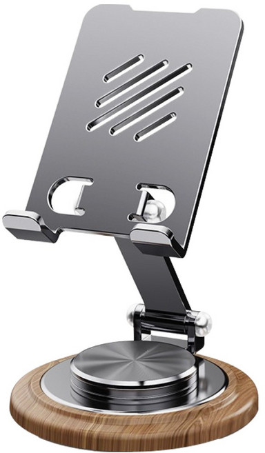 엔베스트 회전 접이식 우드 태블릿 거치대, 그레이, 1개, TF-280