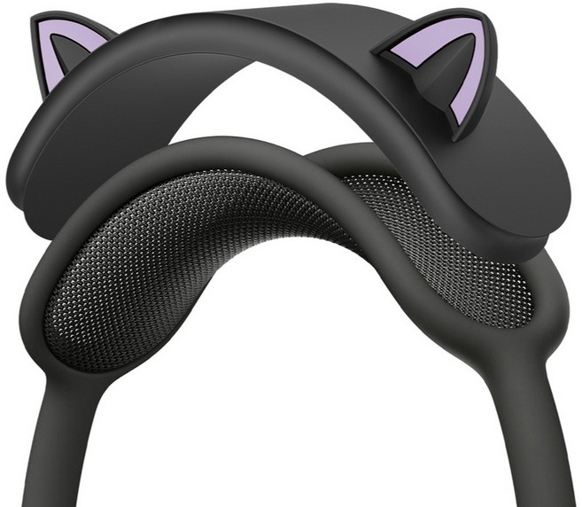 디노 애플 에어맥스 헤드밴드 고양이 커버, 블랙, 1개, Airpods max