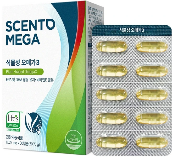 센토메가 식물성 오메가3 30.75g, 1개, 30정 - 쿠팡