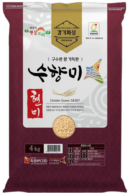수향미 골든퀸 3호 현미, 4kg, 1개