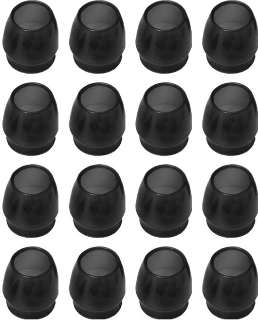 마메 미끄럼방지 투명 의자발 커버 블랙 16p, 1개