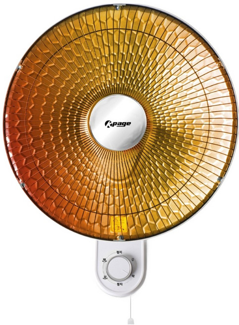 케이페이지 벽걸이 카본 간편조작 저소음 선풍기형 전기히터, KEH-W25CB