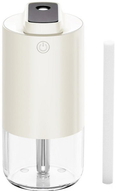 누아트 안개분사 미스트 저소음 휴대용 가정용 탁상용 LED 무선 미니 초음파 가습기, 아이보리