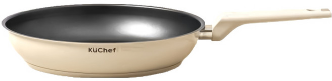 쿠쉐프 인덕션 세라믹 스테인리스 프라이팬 아이보리, 28cm, 1개