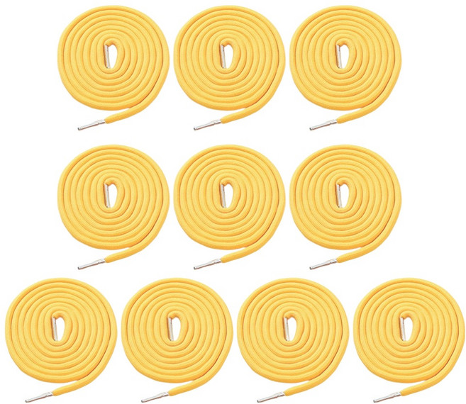 앙플러스 원형 철팁 후드티 바지 끈, 옐로우, 10개