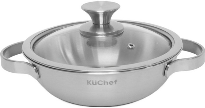 쿠쉐프 인덕션 통5중 스텐 미니 웍, 20cm, 혼합색상, 1개