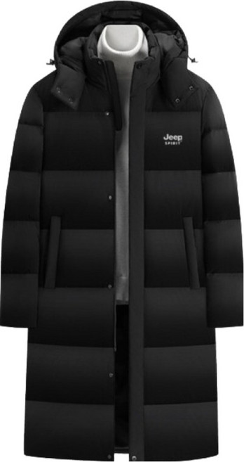 지프스피릿 남녀공용 로고 프리미엄 롱기장 덕다운 코트