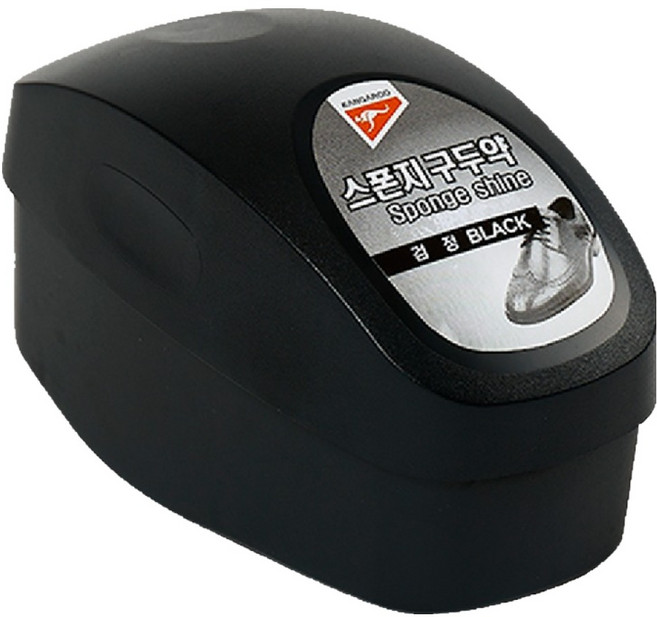 캉가루 편리한 스펀지 구두약, 블랙, 1개