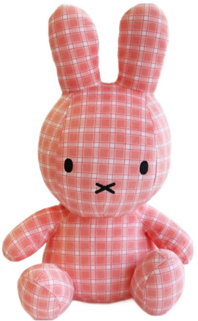 매니어리틀 미피 인형, 1개, 핑크체크, 30cm