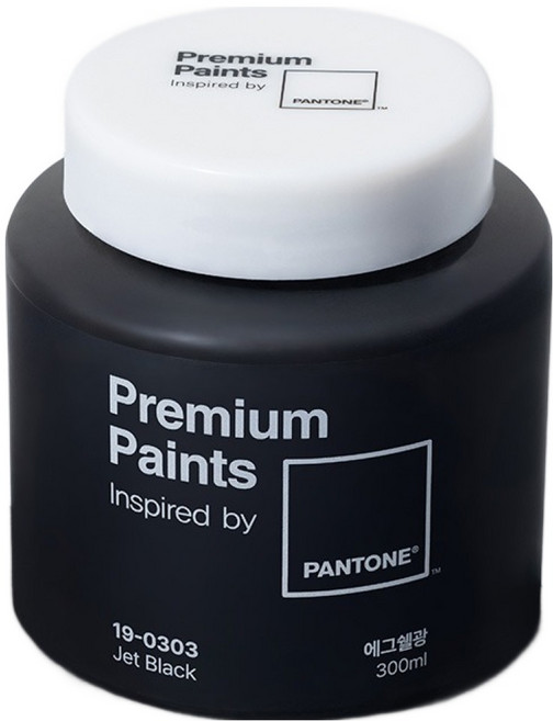노루페인트 팬톤 에그쉘광 페인트 19-0303, Jet Black, 1개, 300ml