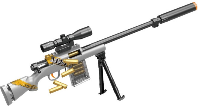 아릭스 탄피배출 소프트건 소총 M24, 1개, 단품