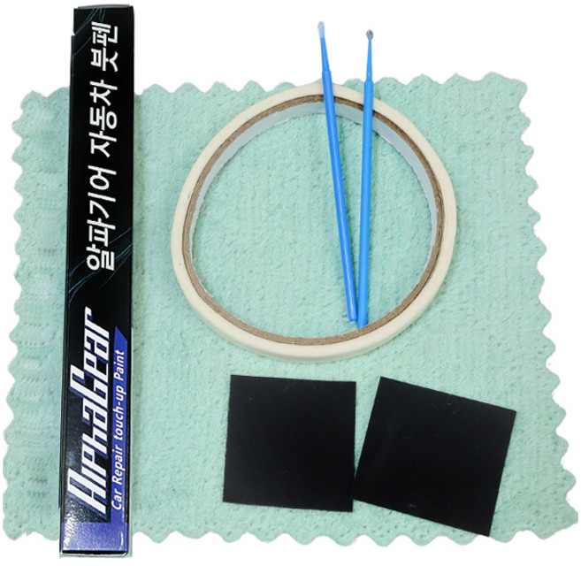 알파기어 현대 붓펜 사포 2p 타올 미세붓펜 2p 마스킹테이프, NKA 팬텀블랙, 1개