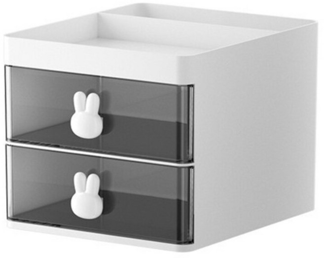 벤프 토끼 수납 정리 연필 악세사리 보관함, 1개, 화이트