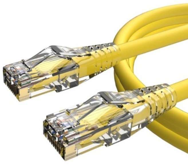 MYBESTFRIEND Pan-duct CAT 6 製作 Giga 網路線, 1個, 黃色, 7m