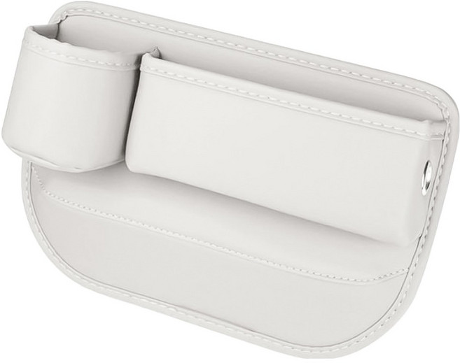 코오미 사이드포켓 차량 틈새수납 차량용 컵홀더 정리함 메인 좌석용 5W0823, 화이트, 1개