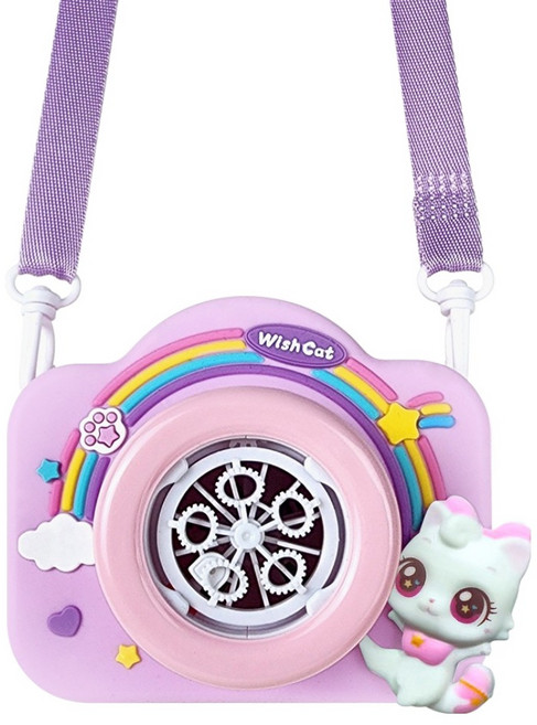 애들랜드 위시캣 아이냥 카메라 자동 버블 비눗방울놀이, 혼합색상, 1개