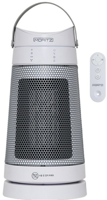 모리츠 프리미엄 PTC 좌우회전 리모컨 온풍기, 화이트, MO-PT1500RC