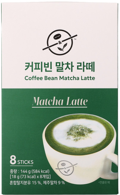 커피빈 말차라떼, 18g, 1개, 8개입