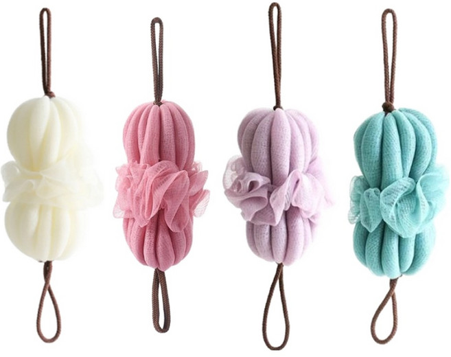 쭉쭉 늘어나 플라워 슬링 샤워볼 4종 세트, 혼합, 4개입, 1세트