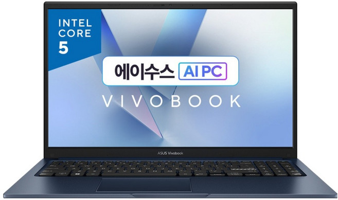 에이수스 2025 비보북 15 코어5 인텔 14세대, 콰이어트 블루, X1504VA-BQ4270W, 512GB, 16GB, WIN11 Home - 에이수스 노트북