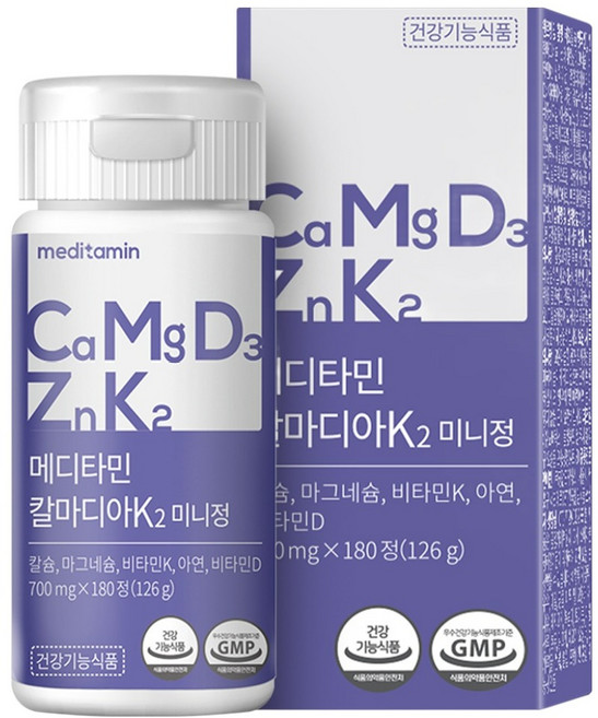 메디타민 칼마디아K2 미니정 126g, 1개, 180정