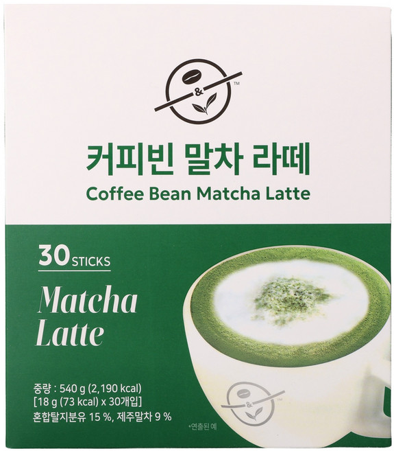 커피빈 말차라떼, 18g, 1개, 30개입