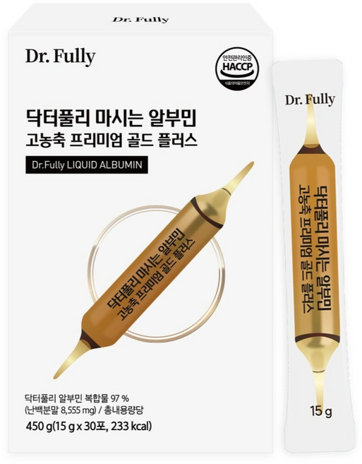 닥터풀리 마시는 알부민 고농축 프리미엄 골드 플러스 30p, 450g, 1개