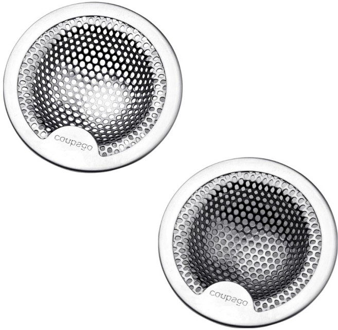 쿠파고 스텐 304 이물질 욕조거름망 2p, 실버