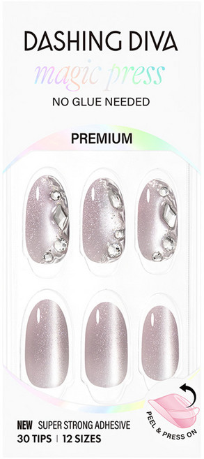 데싱디바 매직프레스 네일팁 아몬드, 1개, 러스트 베일