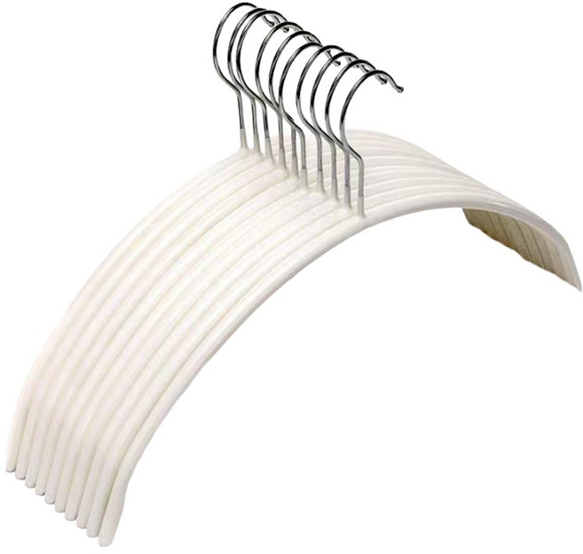 데보코 논슬립 하프 문 옷걸이, 화이트, 10개