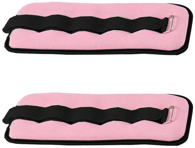 AD-ROCKET 專業加重器/綁手沙袋/綁腿沙袋/沙包/沙袋 兩件組, 粉黑色, 0.5kg