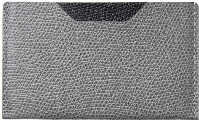 BLANC FLEUR Taiga 牛皮雙色纖薄迷你卡夾