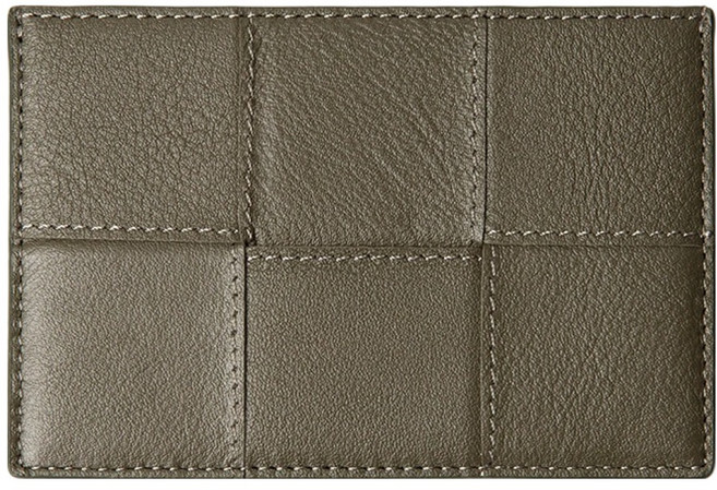 BLANC FLEUR 方形編織縫線卡夾