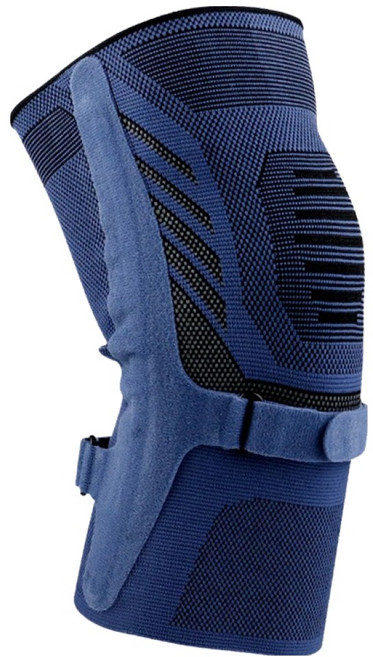 A-ZEAL 3D針織透氣高彈力減震 彈簧支撐綁帶加壓護膝, 深藍色, 1個
