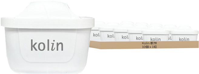 Kolin 歌林 四重精濾濾芯, 白色, 10個, Kal-Stock01W