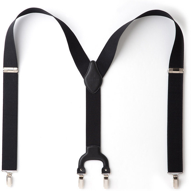 BLANC FLEUR 高級牛皮中型章魚素色吊帶