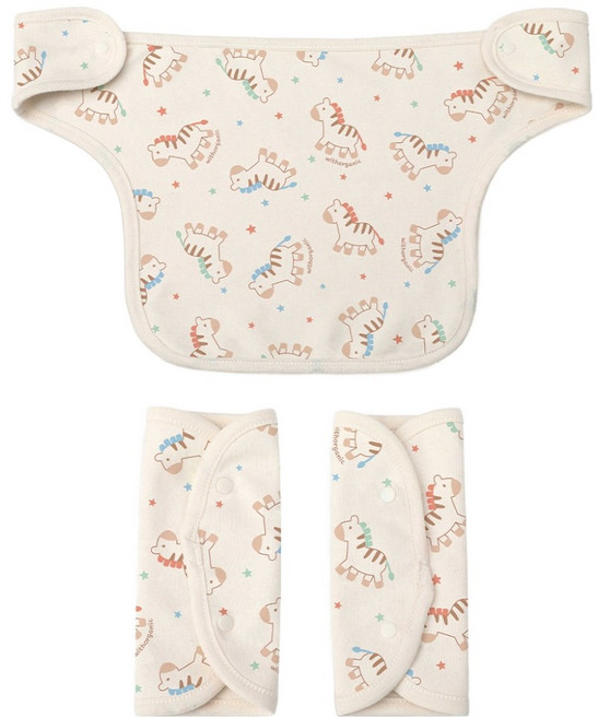 with organic 新生兒用有機嬰兒背帶圍兜口水巾套組