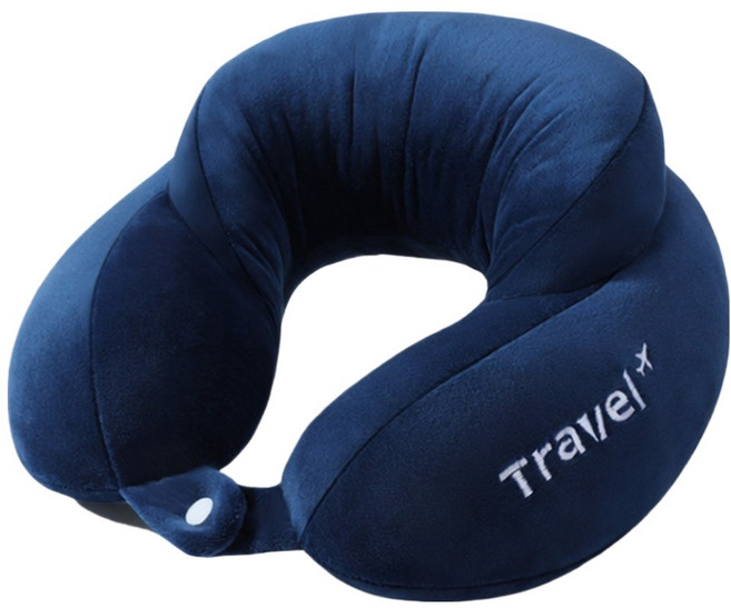 Ecster 舒適U型便攜式旅行頸枕, 海軍藍