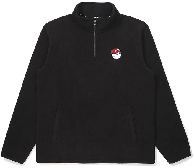 말본 남성용 플리스 하프집업